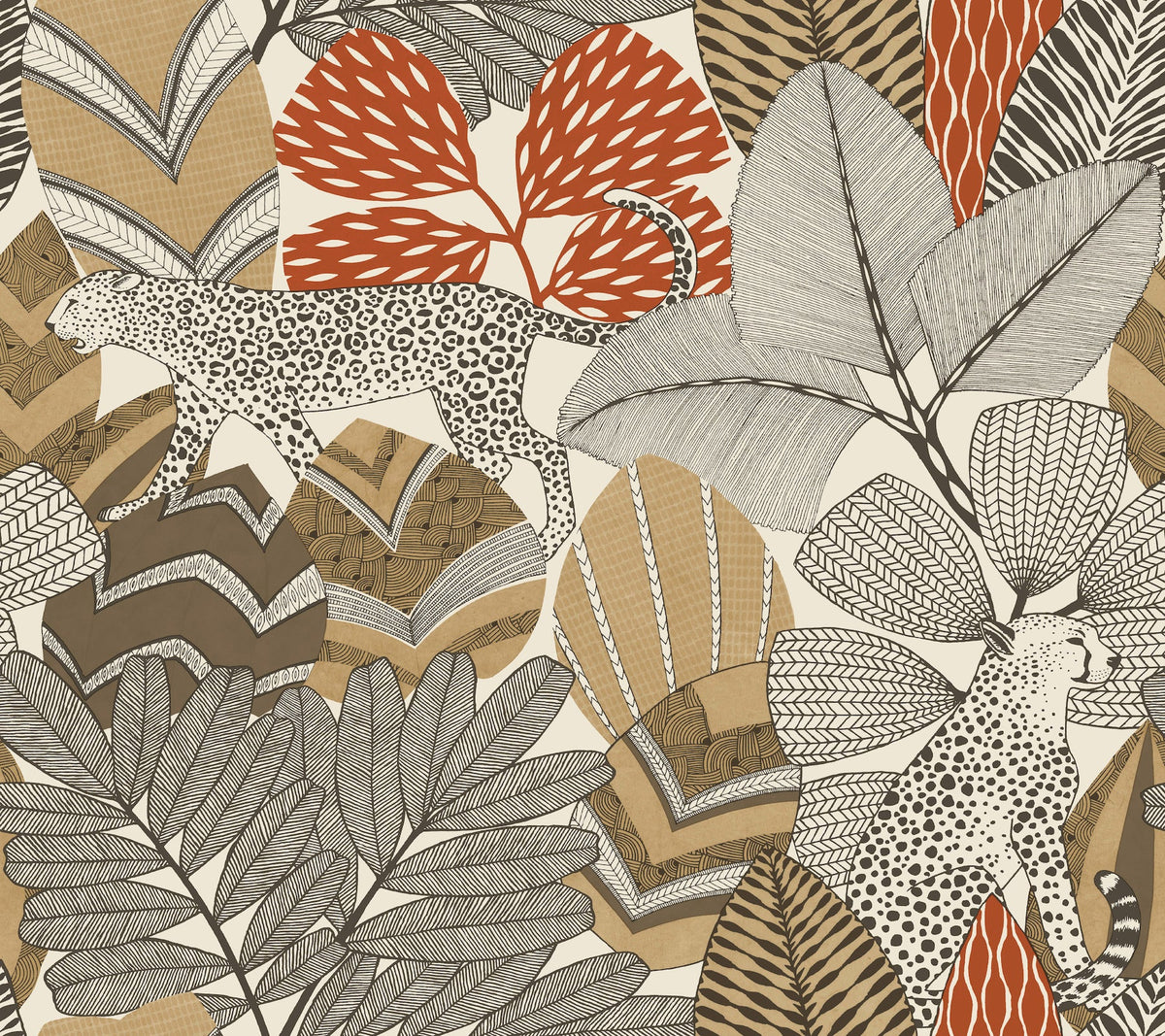 AB3111 Namiri Ochre Artifacts Wallpaper by York Wallcoverings