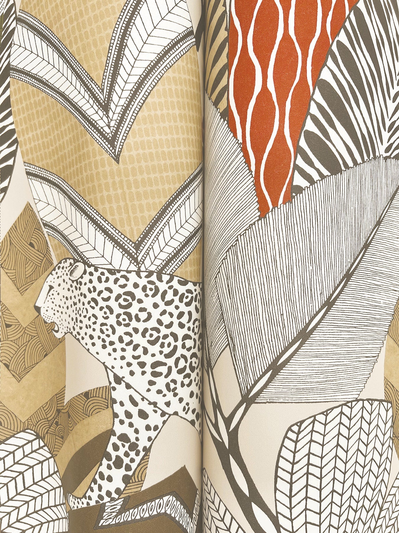 AB3111 Namiri Ochre Artifacts Wallpaper by York Wallcoverings