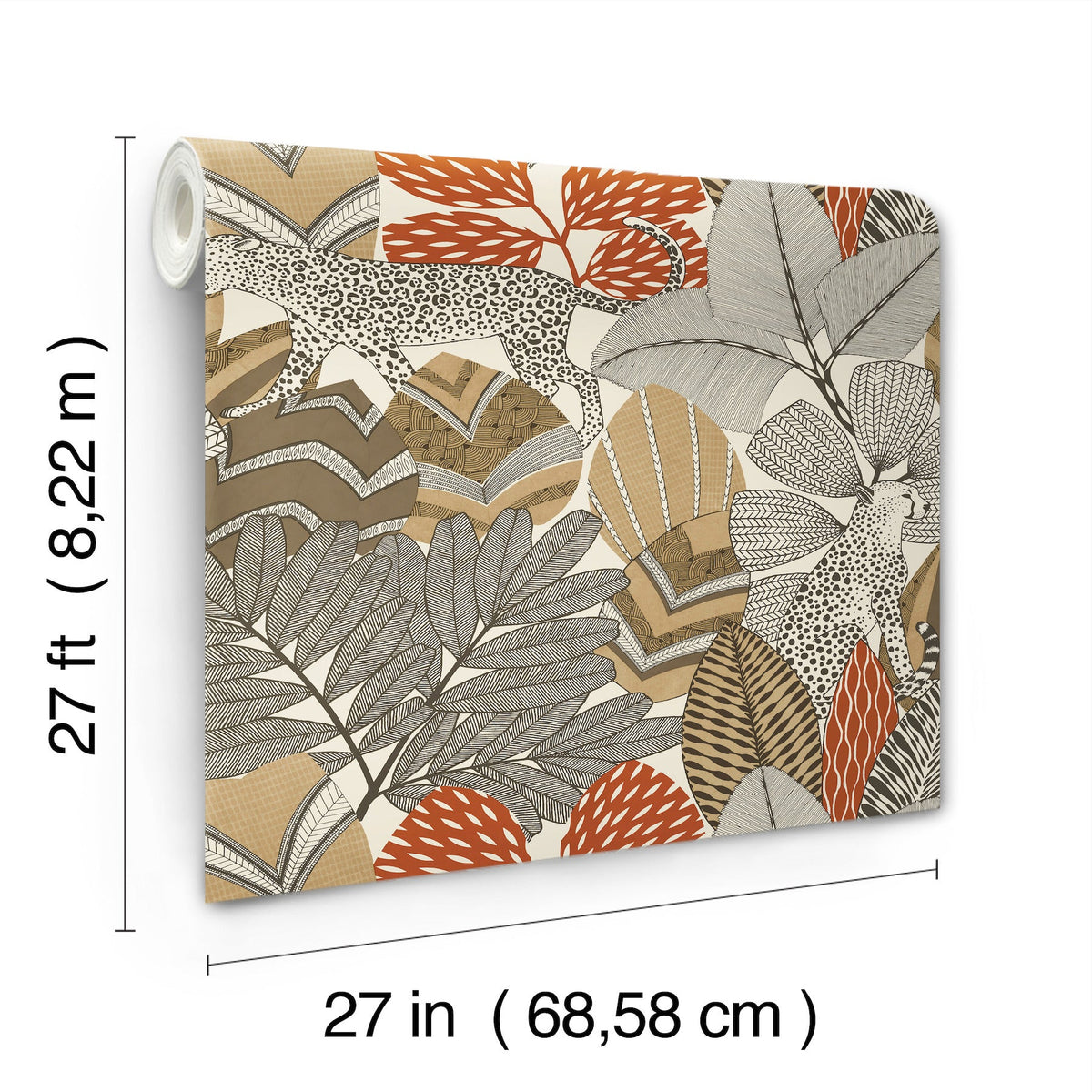 AB3111 Namiri Ochre Artifacts Wallpaper by York Wallcoverings
