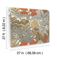 AB3111 Namiri Ochre Artifacts Wallpaper by York Wallcoverings