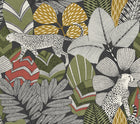 AB3112 Namiri Black Artifacts Wallpaper by York Wallcoverings