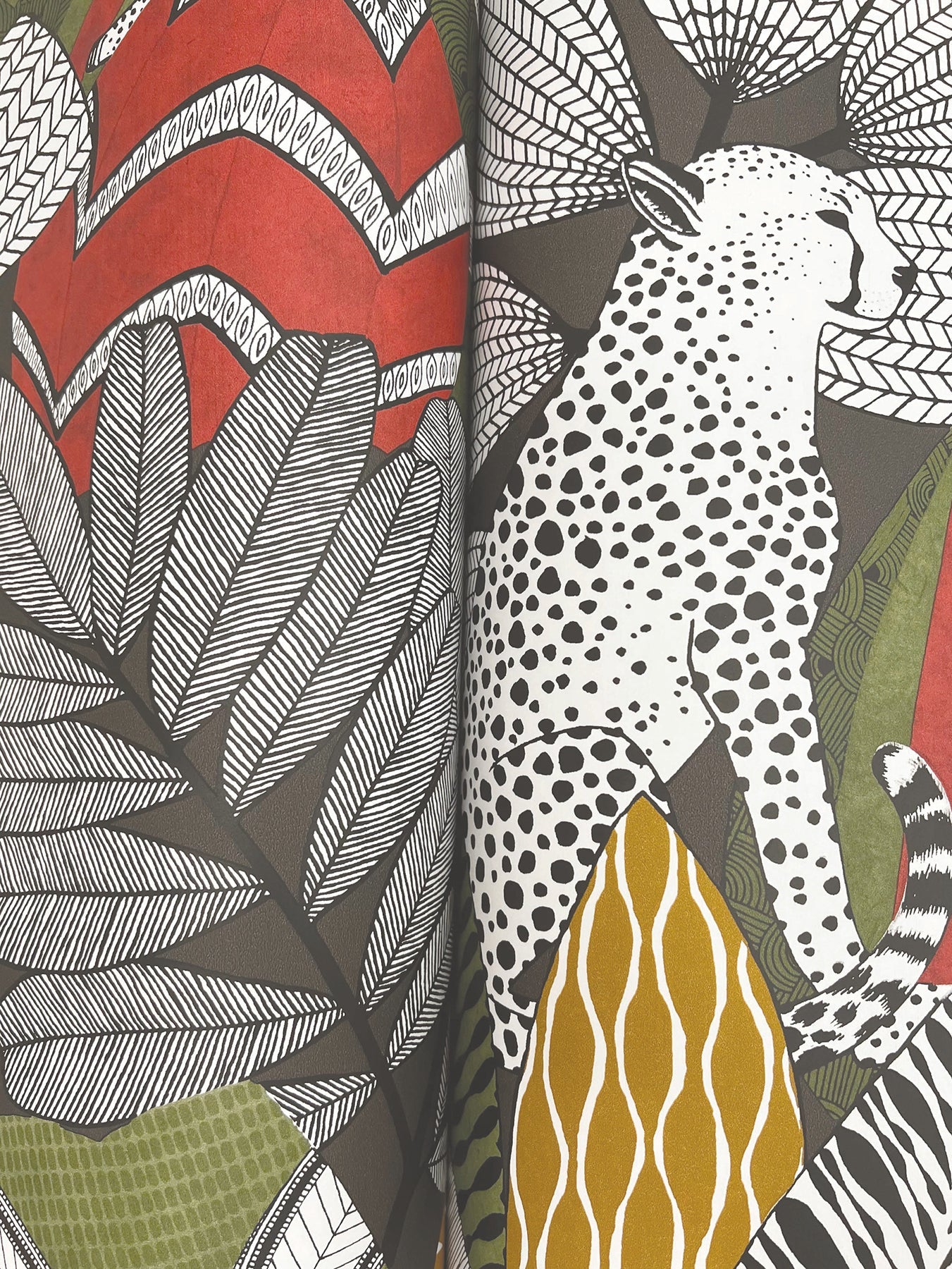 AB3112 Namiri Black Artifacts Wallpaper by York Wallcoverings