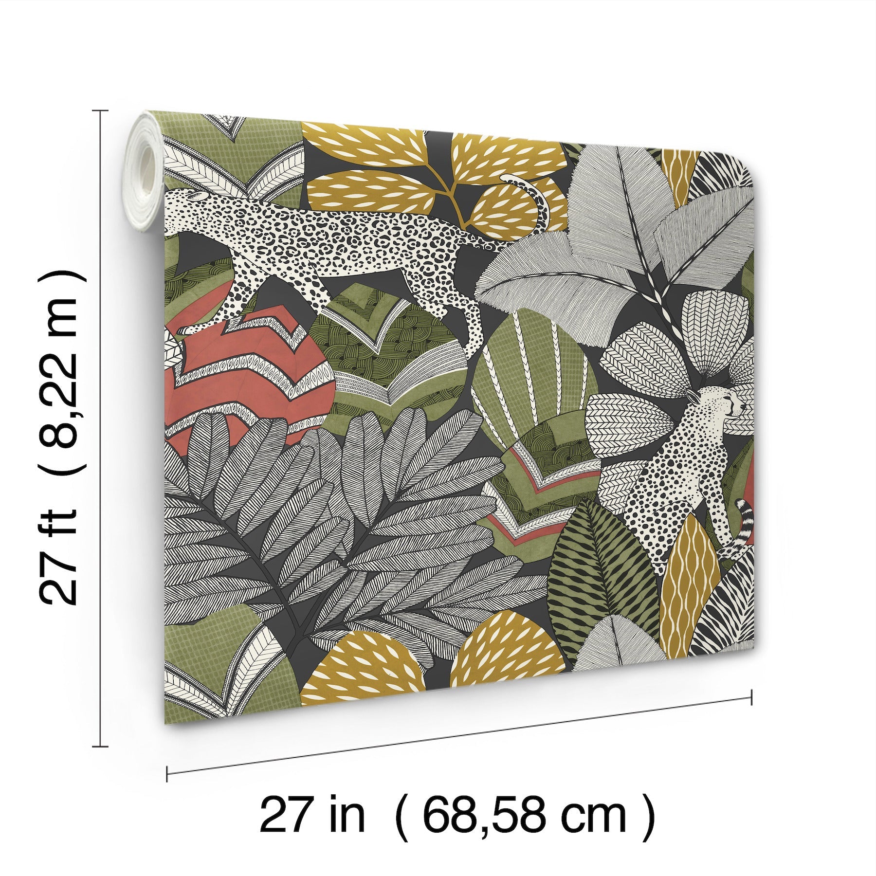 AB3112 Namiri Black Artifacts Wallpaper by York Wallcoverings