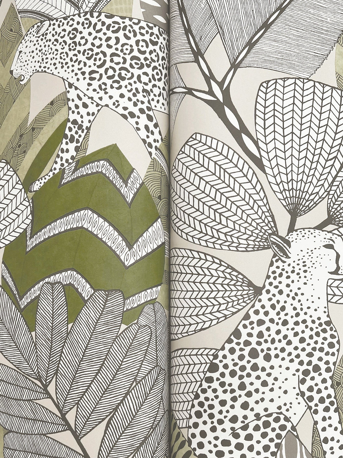 AB3114 Namiri Green Artifacts Wallpaper by York Wallcoverings