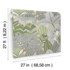 AB3114 Namiri Green Artifacts Wallpaper by York Wallcoverings