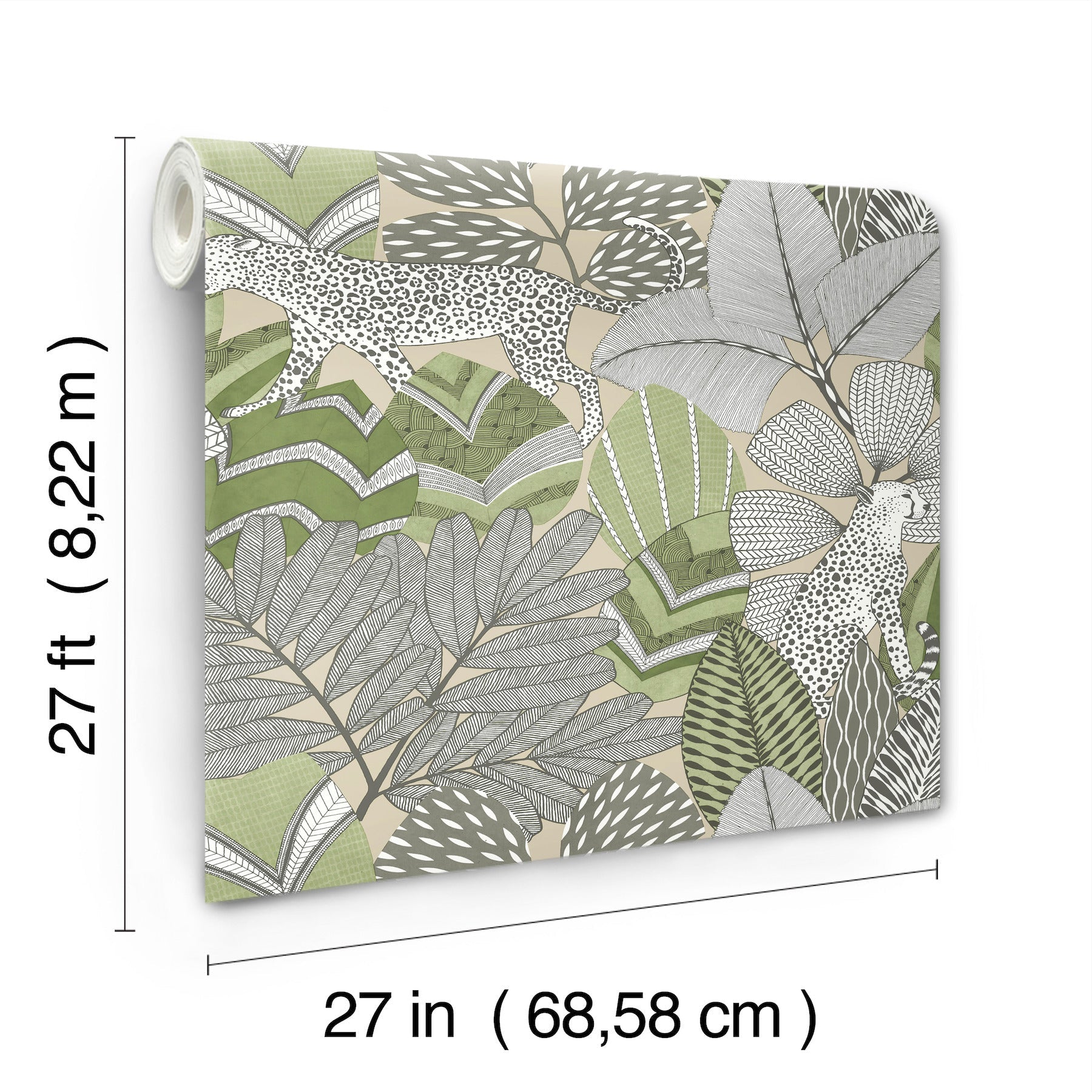 AB3114 Namiri Green Artifacts Wallpaper by York Wallcoverings