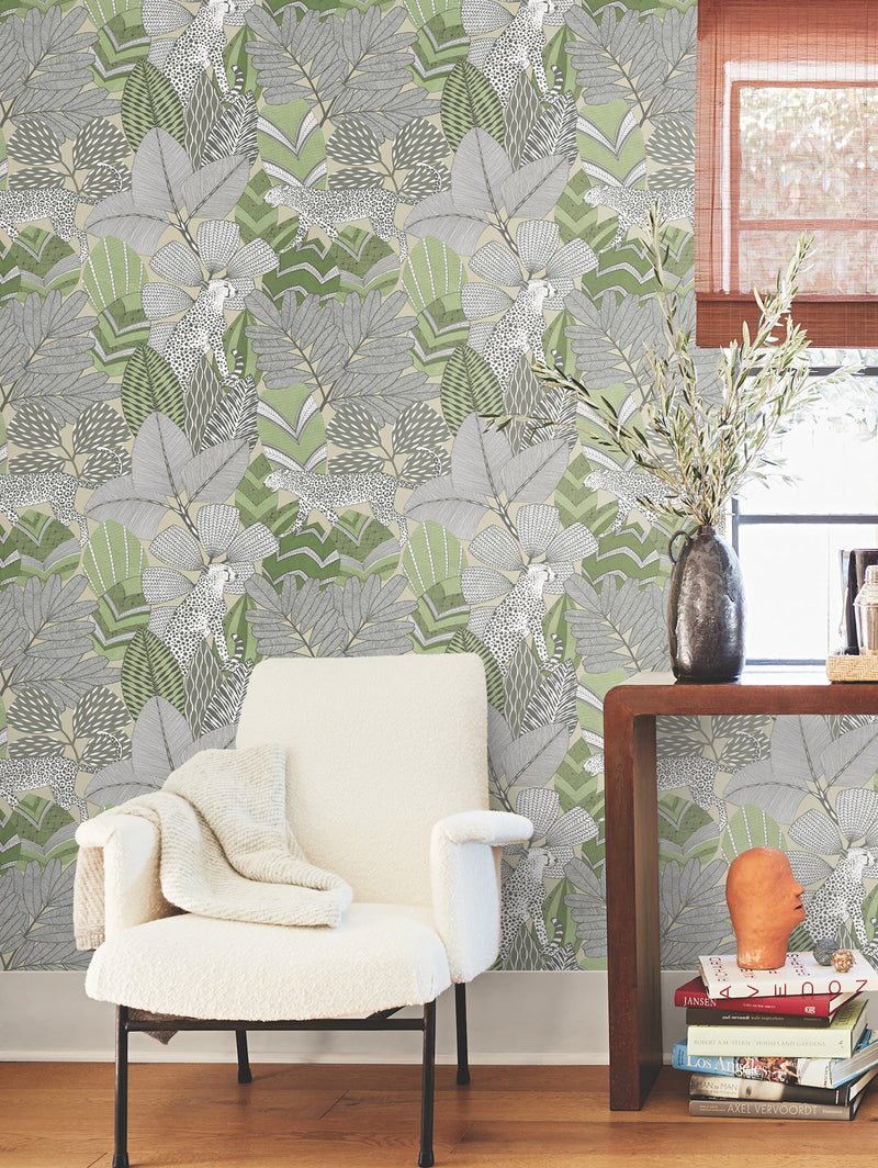 AB3114 Namiri Green Artifacts Wallpaper by York Wallcoverings