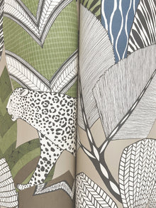 AB3115 Namiri Blue Artifacts Wallpaper by York Wallcoverings