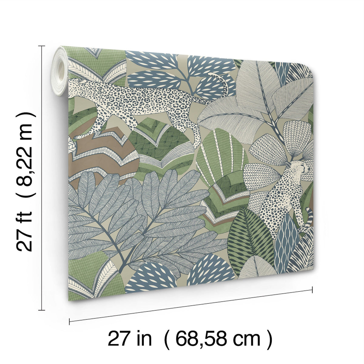 AB3115 Namiri Blue Artifacts Wallpaper by York Wallcoverings