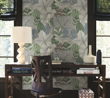AB3115 Namiri Blue Artifacts Wallpaper by York Wallcoverings