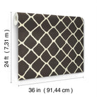AB3121 Tonga Black & White Artifacts Wallpaper by York Wallcoverings