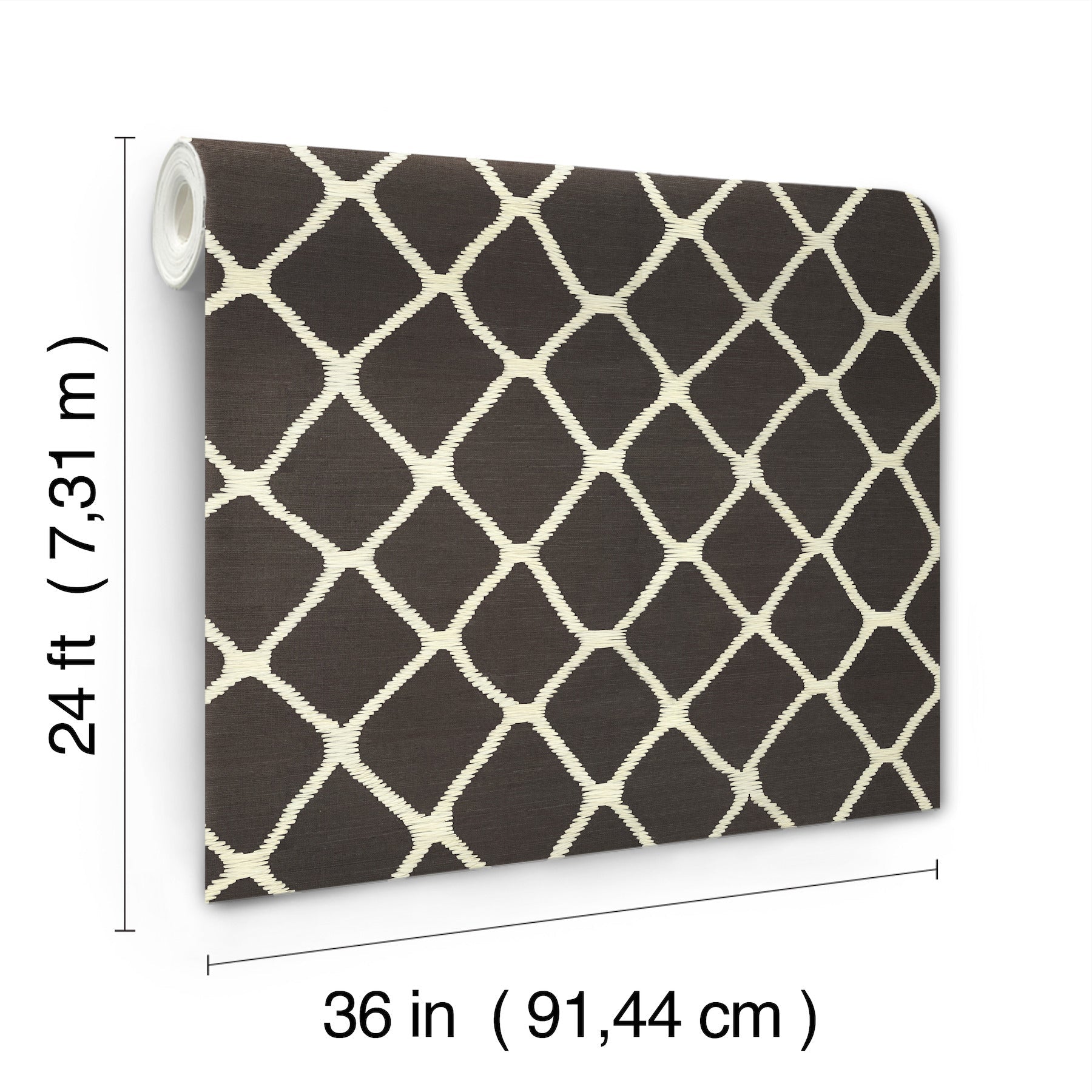 AB3121 Tonga Black & White Artifacts Wallpaper by York Wallcoverings