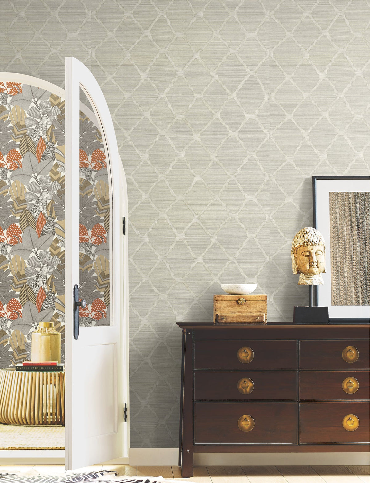 AB3122 Tonga Putty Artifacts Wallpaper by York Wallcoverings