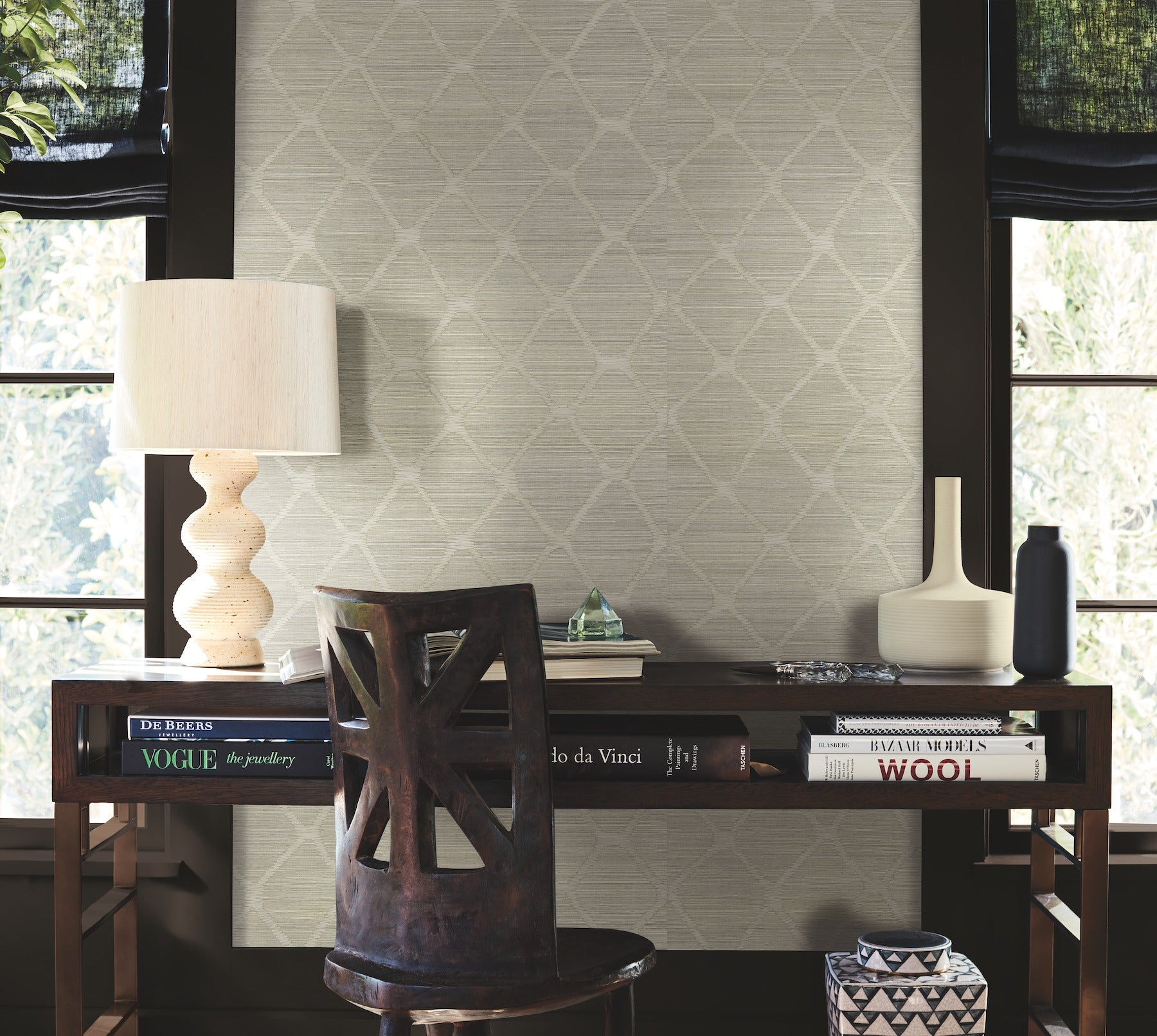 AB3122 Tonga Putty Artifacts Wallpaper by York Wallcoverings