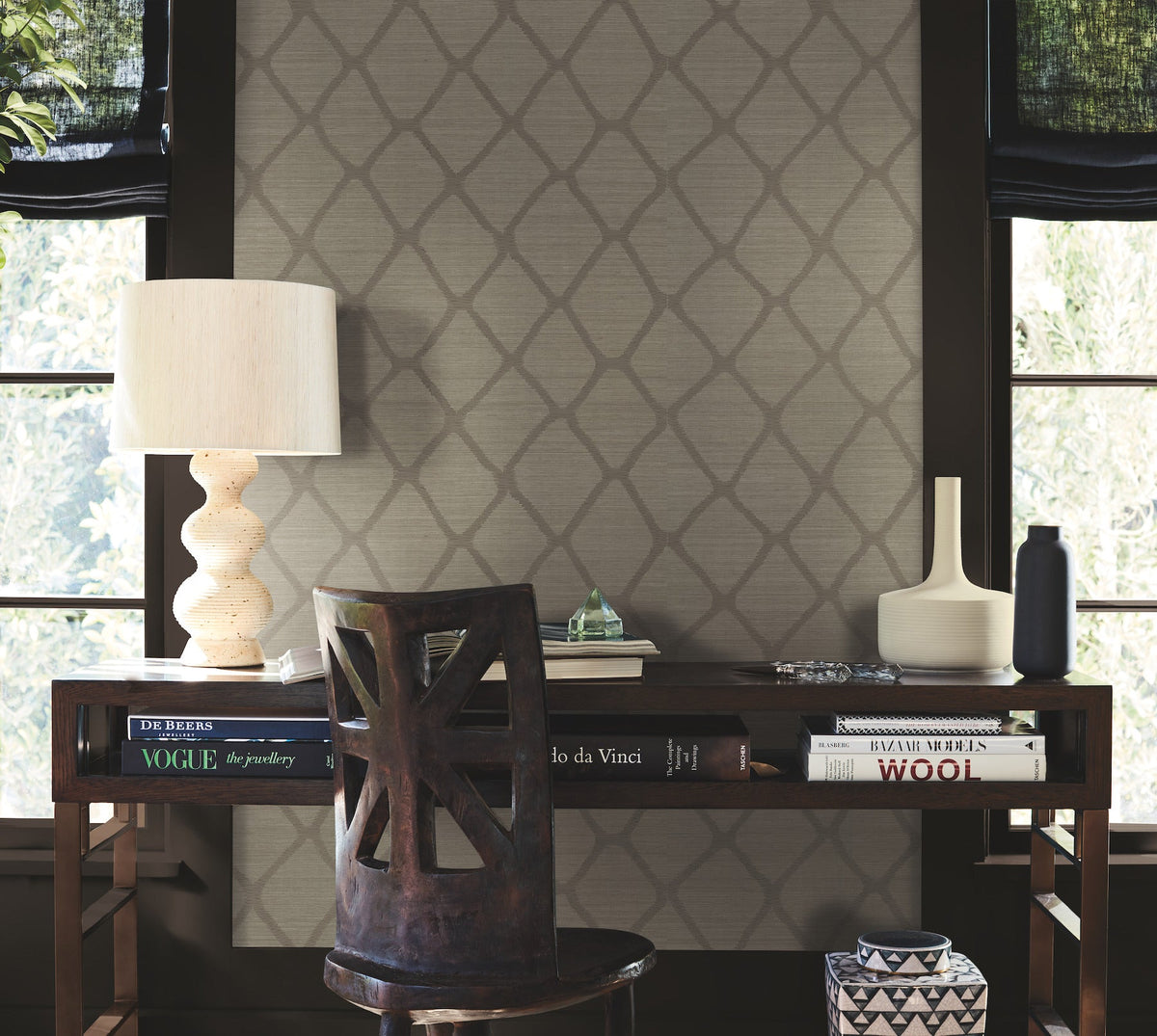 AB3123 Tonga Taupe Artifacts Wallpaper by York Wallcoverings