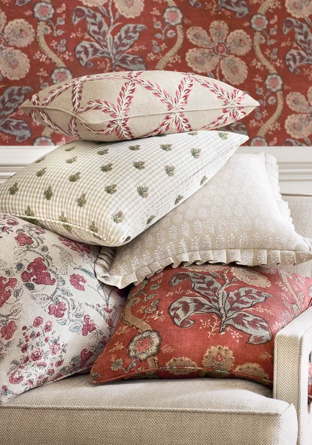 Paloma Red Clermont Fabric by Anna French