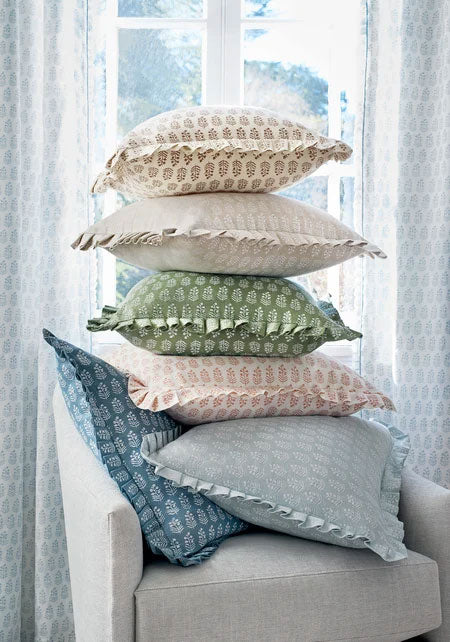 Chloe Blue on White Clermont Fabric by Anna French