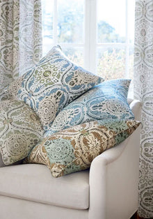 Cecilia Blue and Green Clermont Fabric by Anna French