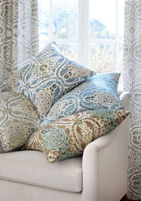 Cecilia Blue and Green Clermont Fabric by Anna French