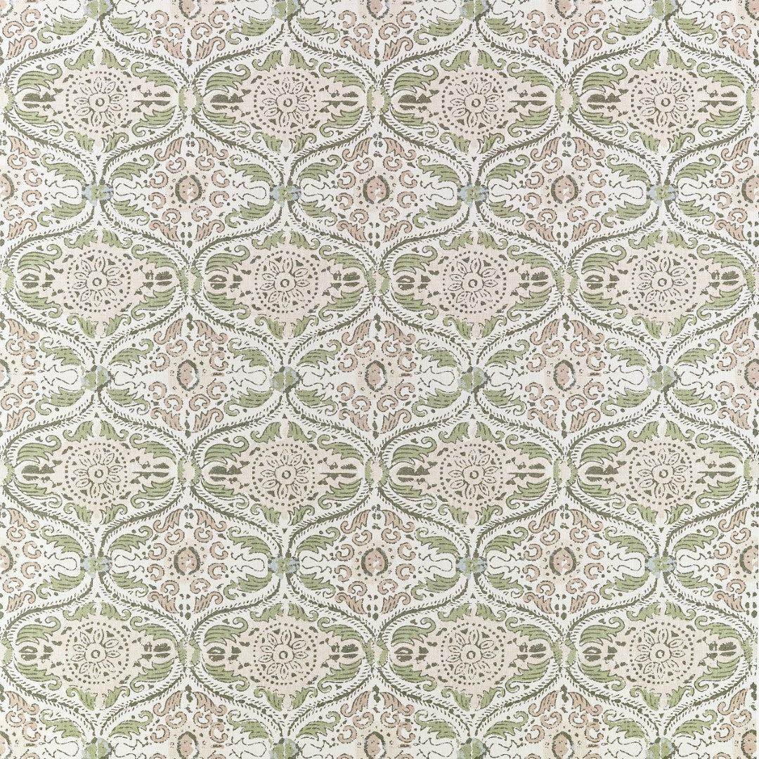 AF10755 Cecilia Green and Beige Fabric by Anna French
