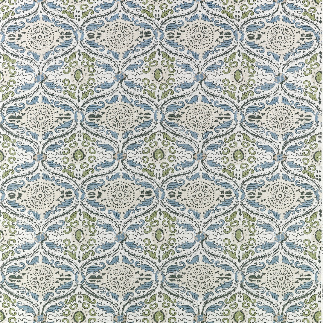 AF10756 Cecilia Blue and Green Fabric by Anna French