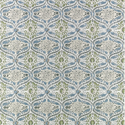 Cecilia Blue and Green Clermont Fabric by Anna French