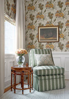 French Stripe Green Clermont Fabric by Anna French