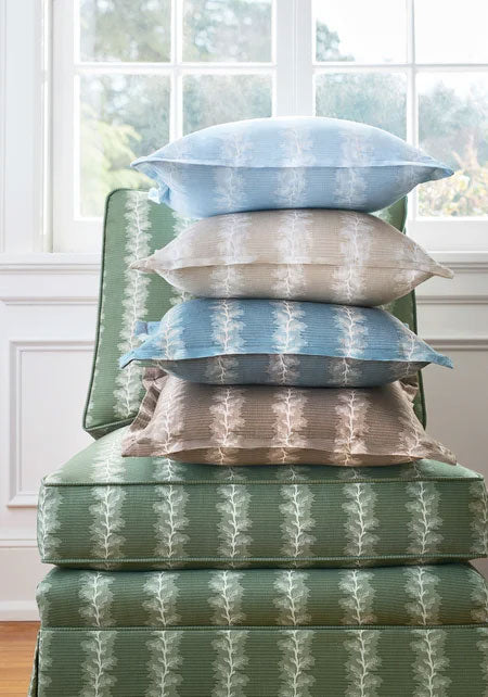 French Stripe Spa Blue Clermont Fabric by Anna French