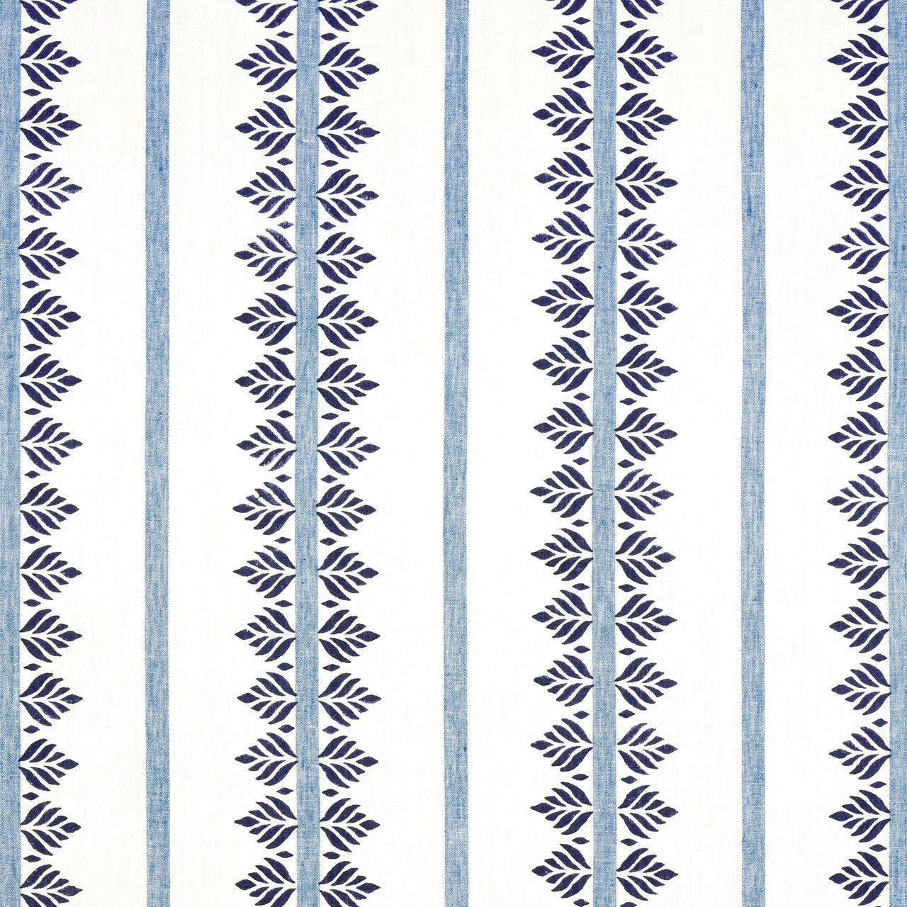 AF15101 Fern Stripe Antilles Navy Fabric by Anna French