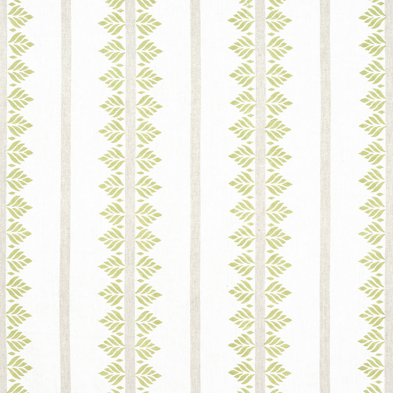 AF15102 Fern Stripe Antilles Green Fabric by Anna French
