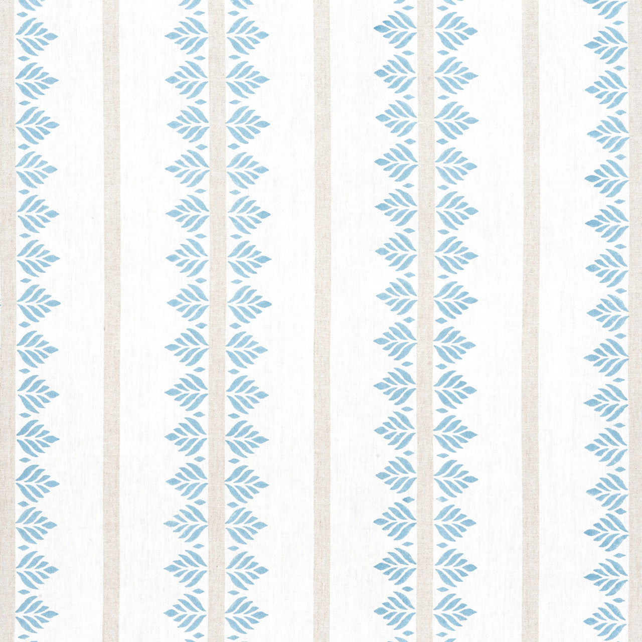 AF15103 Fern Stripe Antilles Spa Blue Fabric by Anna French