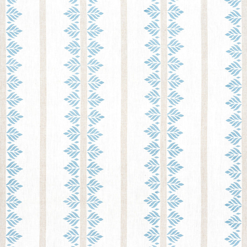 AF15103 Fern Stripe Antilles Spa Blue Fabric by Anna French