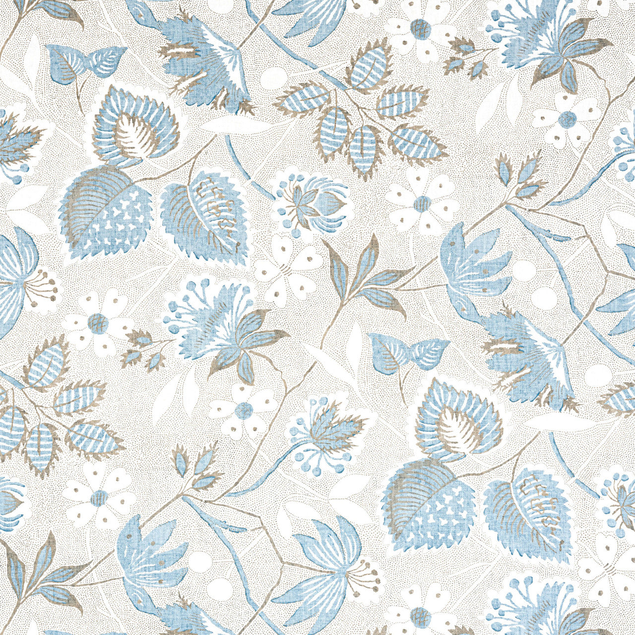 AF15114 Indienne Hazel Antilles Spa Blue Fabric by Anna French