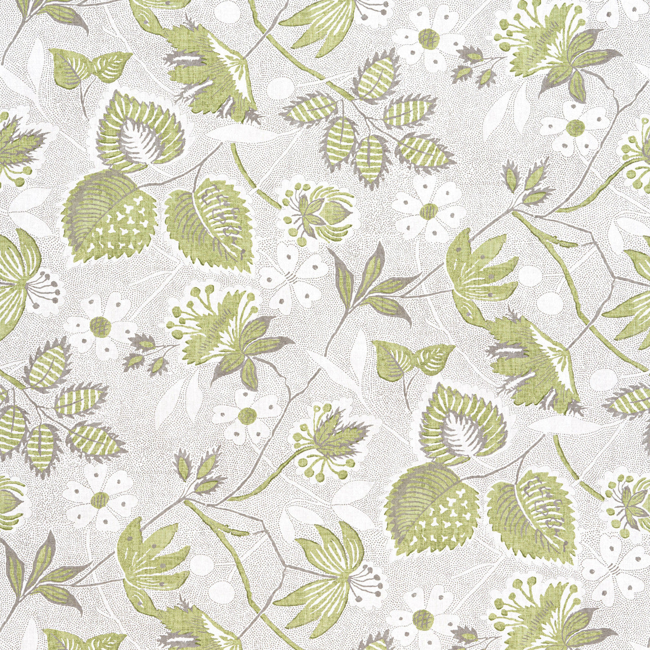 AF15118 Indienne Hazel Antilles Green Fabric by Anna French