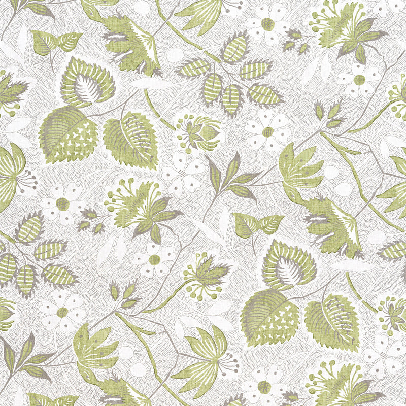 AF15118 Indienne Hazel Antilles Green Fabric by Anna French