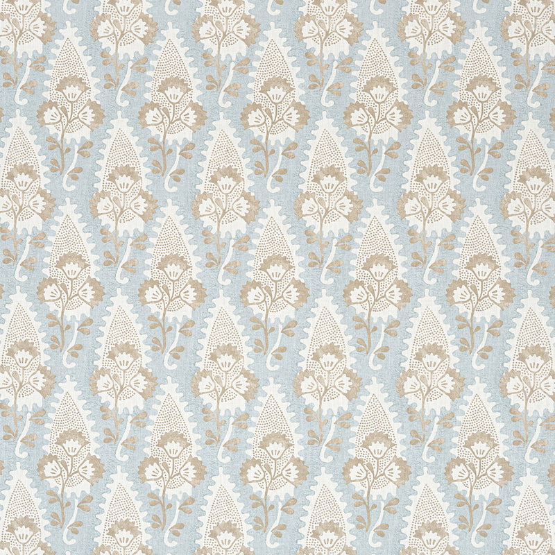 AF15123 Cornwall Antilles Spa Blue Fabric by Anna French