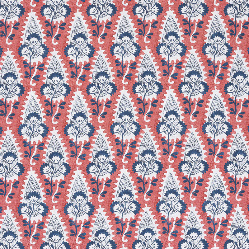AF15124 Cornwall Antilles Red/Blue Fabric by Anna French