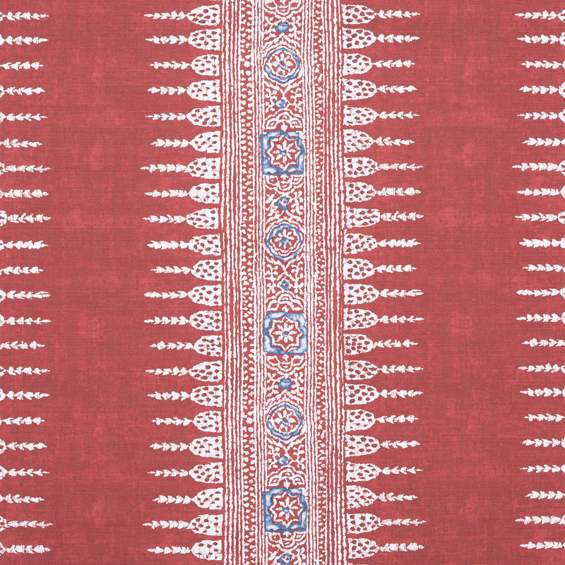 AF15138 Javanese Stripe Antilles Red Fabric by Anna French
