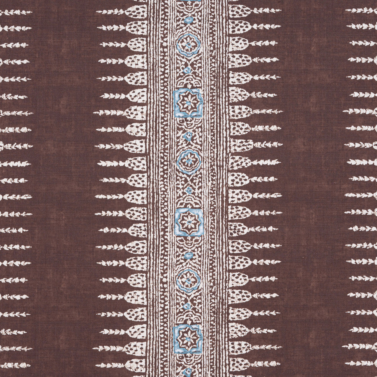 AF15139 Javanese Stripe Antilles Brown Fabric by Anna French