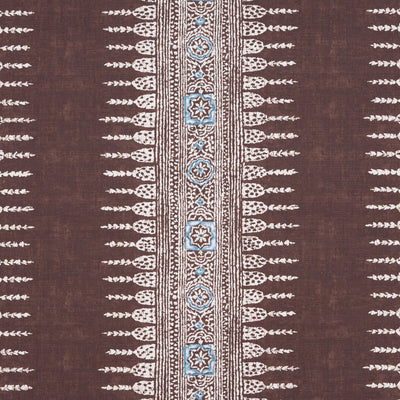 Javanese Stripe Antilles Brown Fabric by Anna French