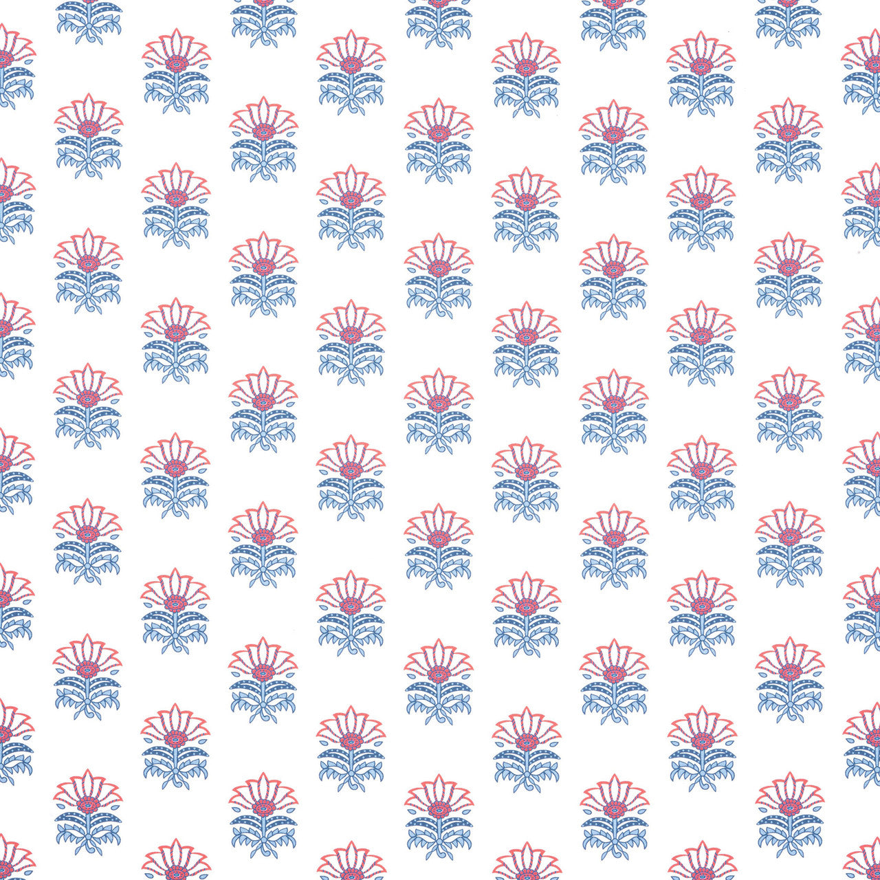 AF15156 Milford Antilles Red/Blue Fabric by Anna French