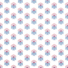 AF15156 Milford Antilles Red/Blue Fabric by Anna French