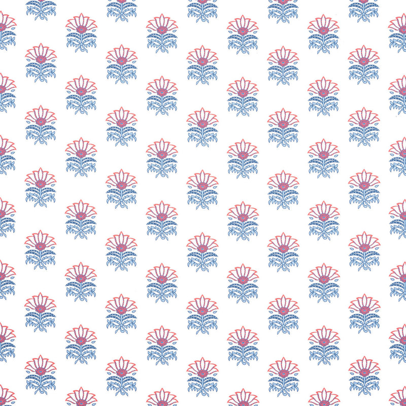 AF15156 Milford Antilles Red/Blue Fabric by Anna French