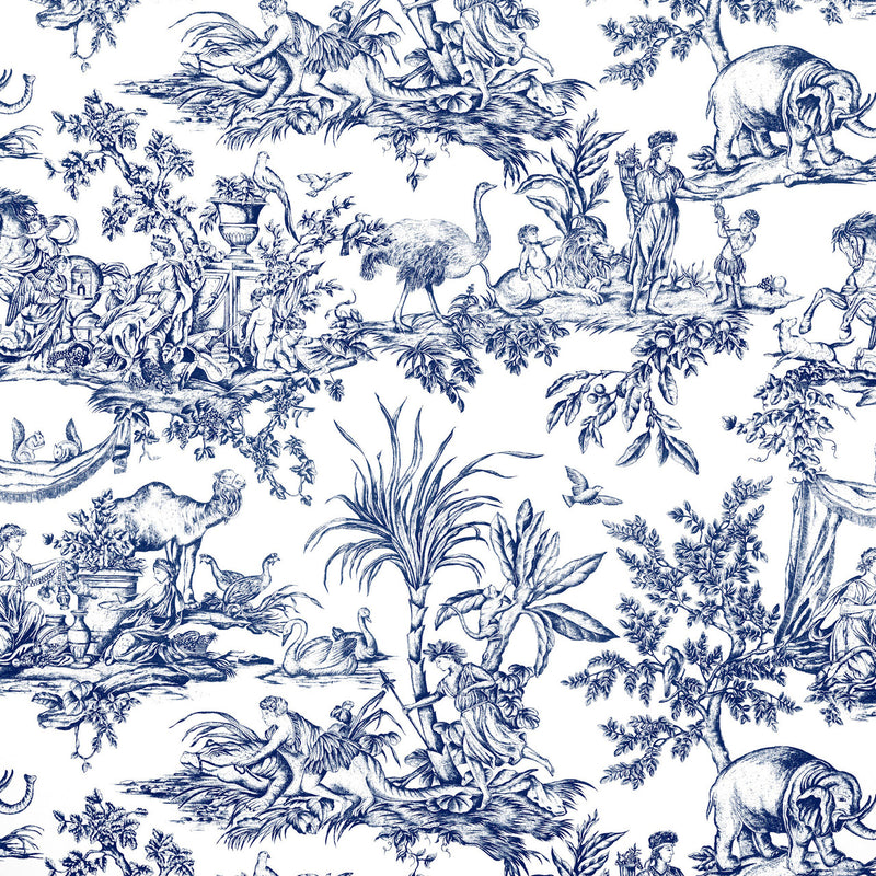 AF15171 Toile Antilles Navy Fabric by Anna French