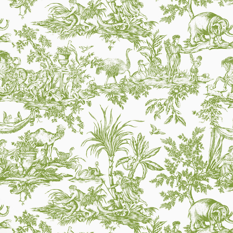 AF15172 Toile Antilles Green Fabric by Anna French