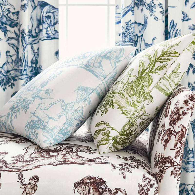 AF15172 Toile Antilles Green Fabric by Anna French