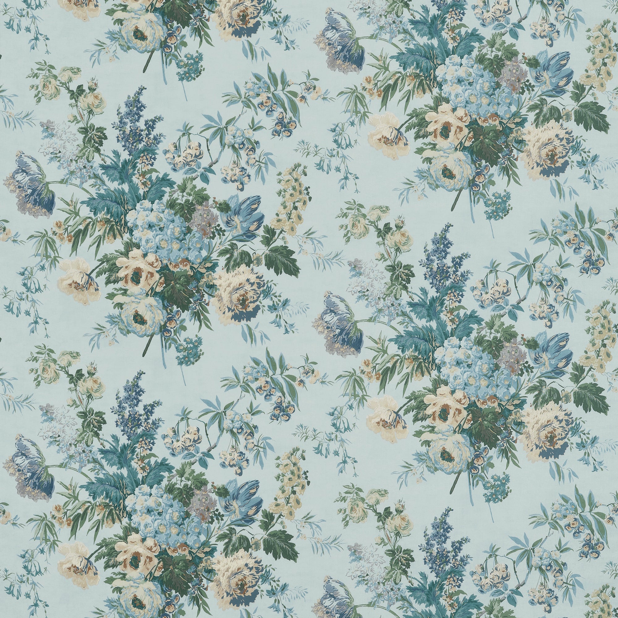 AF16134 Garden Club Blue Belvedere Fabric by Anna French