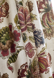 AF16139 Stockbridge Apricot and Slate Belvedere Fabric by Anna French