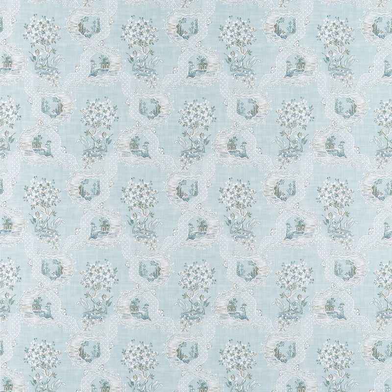 AF16156 Antoinette Blue Belvedere Fabric by Anna French