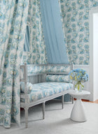 AF16157 Antoinette Blue and Plum Belvedere Fabric by Anna French